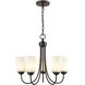 Ivey Lake 5 Light 20 inch Rubbed Bronze Chandelier Ceiling Light